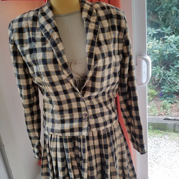 AMAZING RARE 90s YELLOW SKIRT SUIT CHER CLUELESS - Picture 2 of 12